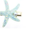 IKUHRMO Starfish Shell Pearl Hair Clip Set, Artificial Mermaid Costume Hairpin Princess Headwear for Girls Women Hair Accessories (Blue)