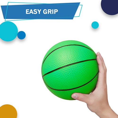6 INCH PVC Mini Basketball for Indoor Basketball Mini Hoops, Soft 6" Rubber Small Repacement Basketball for Over Door Basketball Hoop Sets, Little Basketballs for Adults & Kids (4 PCS with Air Pump)