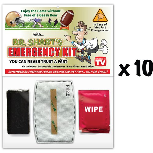 Shart Football Team Player Fan Wet Fart Emergency Kit - Funny Gift Gag Party Favors, Xmas Stocking Stuffer, Thanksgiving, Father's Day (10)