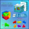 coskehan Magnetic Building Blocks, STEM Magic Magnetic 3D Puzzle Cubes, 7 Pcs Preschool Multi Shapes Magnetic Toys with 54 Cards, Montessori Sensory Autism Building Toys for Kids