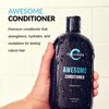 Challenger Awesome Mint Conditioner | Men's Shower Product | For Itchy & Dry Scalp | Removes Dirt & Oils | Coconut Oil, Jojoba Oil, Hydrolyzed Keratin | Sulfate Free | 16oz