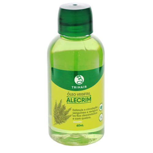 Trihair Óleo Capilar Alecrim - Rosemary Hair Oil for Growth & Hydration, Frizz Control, Vegan, Paraben-Free 60ml (2.02 Fl Oz)
