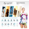 Platinum Sun Rash Guard for Women UPF 50+ SPF & UV Protection Clothing Long Sleeve Top Swim Shirt with Zipper Hiking (Rainbow 50, M)