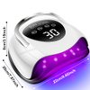 220W UV LED Nail Lamp，UV Light for Nails Gel Polish with 57 Lamp Beads 4 Timer Setting & LCD Touch Display Screen, Auto Sensor, Professional Nail Light UV Nail Lamp for Gel Nails