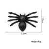 Aeyistry 100 Pcs Plastic Halloween Spiders Halloween Party Prank Props for Halloween Indoor Outdoor Party Decorations(Black)