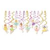 30Pcs Fairy Hanging Swirl Decoration Fairy Theme Ceiling Whirl Hanging Party Supply for Girl Birthday Party Decorations, Baby Shower Party Hanging Decor