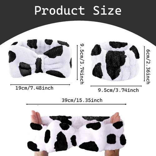 3 Pieces Spa Headband Wrist Washband Scrunchies Cuffs for Washing Face, Towel Wristbands Hair Headband Face Wash Wristband, Shower Skin Care for Women Girls Makeup Prevent Liquids from Spilling,