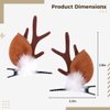 COYLINK Christmas Reindeer Antlers Hair Clips Hairpins with Deer Horn Ears Christmas Hair Accessories Cute Deer Headdresses Stocking Stuffers for Women