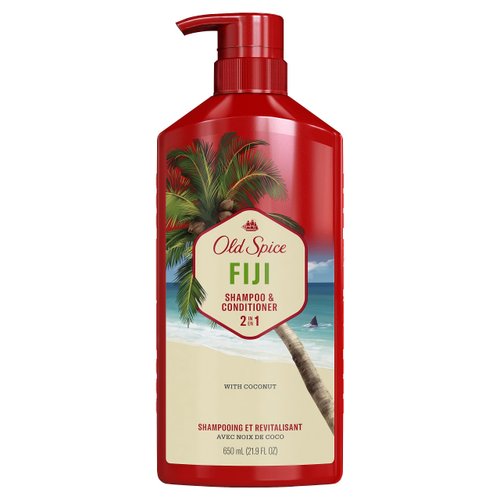 Old Spice Fiji 2-in-1 Shampoo and Conditioner for Men, 22 Fl Oz