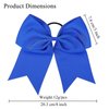 Twpribarn 2Pcs Cheer Bows Cheer Hair Bows Ponytail Holder Elastic Band Bows Hair Accessories for Ponytail Holder Bow Scrunchies School Sports Cheerleading Girls Softball Cheerleader Bows (Blue)