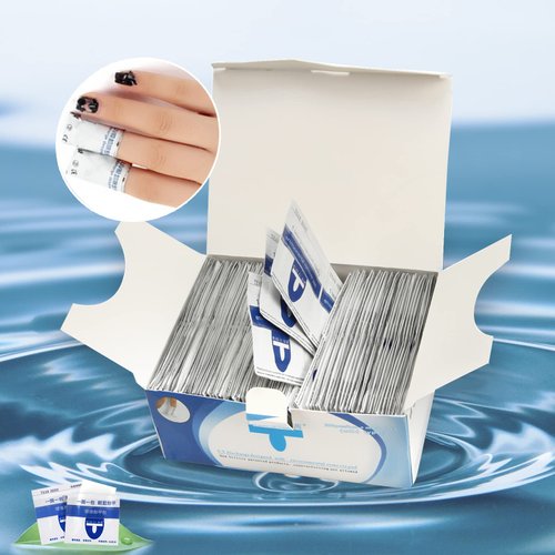 Baisidai 200 PCS Nail Art Polish UV Bulider Gel Remove Pads Wipes Application Easily Kits