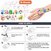 Hi Five Temporary Tattoos Five 5th Birthday Party Decorations Favors Supplies Themed Cute Stickers 10 Sheets 100 PCS Gifts for Baby Girls Boys Class School Carnival