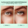 EMEDA Premade Fans Spike Wet Eyelash Extension Individual Cluster Lashes 0.07 C D Curl Wet Lash Spike Clusters DIY Lash Extensions Super Matte Wet Look Lashes (0.07 D Curl Mix 8-15mm)