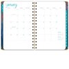 Global Printed Products HARDCOVER 2024 Planner: (November 2023 Through December 2024) 5.5"x8" Daily Weekly Monthly Planner Yearly Agenda Bookmark, Pocket Folder & Sticky Note Set (Pastel Peacock)