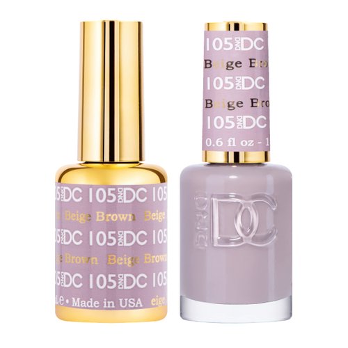 DND Gel Polish Set - 1 Each of Beige Nude Gel Polish and Beige Nude Nail Polish, 606 London Coach, 0.5 Fl Oz