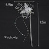 Wiwpar Crystal Rhinestone Butterfly Tassel Hair Claw Clips and Hairpins - Decorative Hair Accessories for Women Girls (1pack)