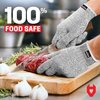 NoCry Cut Resistant Gloves Food Grade with Grip Dots for Superb Grip - Breathable & Lightweight Cutting Gloves for Chefs - Ambidextrous - Cut Resistant Kitchen Gloves for Cutting or Woodworking Gloves
