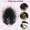 QXUJI 6PCS Feather Hair Clips, Non-Slip Hair Barrettes Accessory for 1920s Costume, Flapper Hairpins, for Women Girls Cosplay Show, Dancing Party, Classic Dress Up (Black, White, Pink)