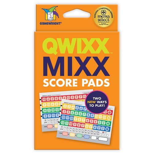 Gamewright Qwixx Mixx - Genuine Enhanced Game Play Add-On Replacement Scorecards for Qwixx - A Fast Family Dice Game, 8 + years