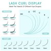 NATUHANA Round Eyelash Extensions 0.15mm CC Curl Russian Classic Lash 12mm Single Size Tray False Lashes Supplies,Classic Individual Lash Extensions 16Rows/Case Matte Black (12mm, black;0.15 CC)