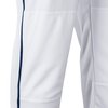 Champro Men's Standard Triple Crown Open Bottom Adult Baseball Pants, White, Navy Pipe, Medium