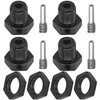 Share Goo Aluminum Wheel Hubs 17mm Hex Nuts Threadlock Compatible with Traxxas E-Revo E-Maxx Revo 3.3 Slayer Pro 4x4 Summit XO-1 1/10 Off-Road Climbing Car (Black)