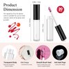 KPX 30 Pcs lip Gloss Tube Containers Bulk Wand 10ml Empty Clear Pink Lip Oil Tubes Refillable Lip Balm Bottles with Rubber Insert for DIY Makeup Such as Lip Samples, Homemade Lip Balm(Black)