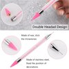 6Pcs Rhinestone Picker Tools Self Adhesive Wax Pencil with 2Pcs Extra Wax Tips, 2Pcs Tweezers and Pencil Sharpener for DIY Nail Art