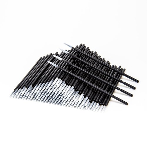 i-Laesh 200pcs Micro Brushes - Precision Microswabs for Eyelash Extensions, Lash Mascara Applicators - Ideal for Eye, Dental, Lashes, Brows, Personal Care - Black (Replacement - Pro Grip)
