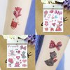6 Sheets Valentine's Day Temporary Tattoos for Kids Women, Valentine's Day Party Supplies Red Heart Love Lip Cupid Fake Tattoos Valentine’s Day Party Favors Stickers Party Games Gifts Decorations