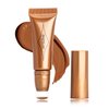 BowJian Bronzer Stick Liquid Contour Stick Concealer Stick Cream Bronzer Stick with Cushion Applicator Waterproof Highlighter Beauty Contour Wand Natural Cream Contour(#01 Dark Brown Contour Stick)