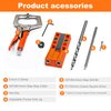 Pocket Hole Jig System Kit, Pocket Screw Jig with 11 Inch Clamp, Square Driver Bit, Hex Wrench, Depth Stop Collar, Step Drill Bit, Coarse Square Driver Screws, All In One for Joinery Work
