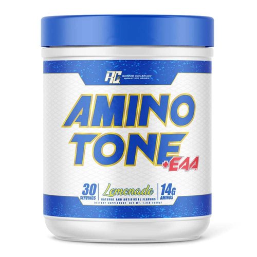 Ronnie Coleman Signature Series Amino-Tone EAAs Amino Acids Powder with BCAAs, Hydration Essential Amino Acids Post Workout Muscle Recovery, Lemonade, 30 Servings
