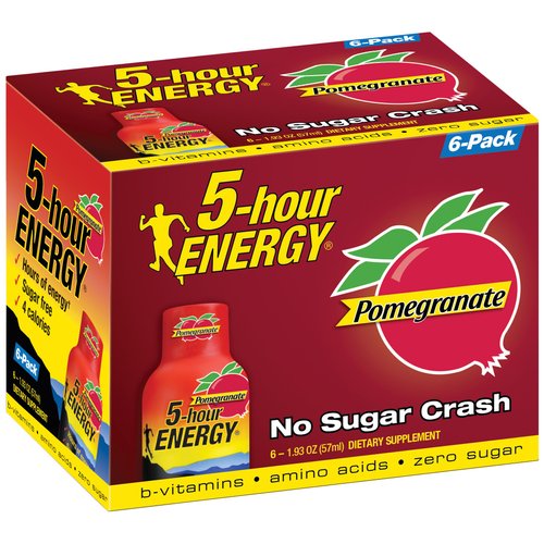 5 Hour Energy Drink Shot, Pomegranate, 6 Count