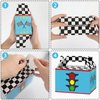 24 Pieces Race Car Party Gift Boxes Racing Party Favor Goodies Candy Treat Bags for Boys Kids Let's Go Racing Party Supplies Two Fast Car Themed Birthday Party Decorations Supplies 6 x 3 x 3.5 Inches