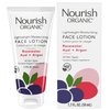 Nourish Organic Face Lotion, Rosewater Acai + Argan – Lightweight Moisturizer for Face with Aloe Vera, Shea Butter & Vitamin C, 1.7 Oz + Washable Cotton Round