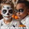 MEICOLY Black White Light Grey Face Body Paint Palette,Halloween Face Paint Clown Black White Makeup for Adults and Kids,Professional Body Paint Face Painting for SFX Cosplay Makeup