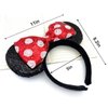 XXXPOWERXXX Mouse Ears Bow Headbands,3PCS Shiny Bow Valentine Ears Classic Hairbands,Red Sequin Red Dot Christmas Party Princess Cosplay Costume Hair Band Gift for Women Girls