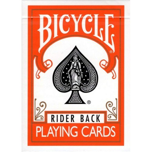 Bicycle Orange Rider Back Playing Cards Poker Size Deck USPCC