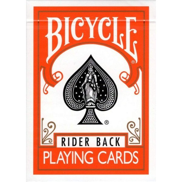 Bicycle Orange Rider Back Playing Cards Poker Size Deck USPCC