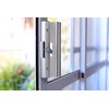 Wright Products - Surface Mounted Sliding Glass Patio Door Handle and Clamp Latch Set, Aluminum Grey - Internal Replacement Sliding Door Lock