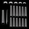 600PCS No C Curve Coffin Nail Tips for Acrylic Nails Professional, XXXL Clear Coffin Nail Tips, 12 Sizes Extra Long Acrylic Nail Tips Flattened Half Cover Fake Nails for Nail Salons and Home DIY