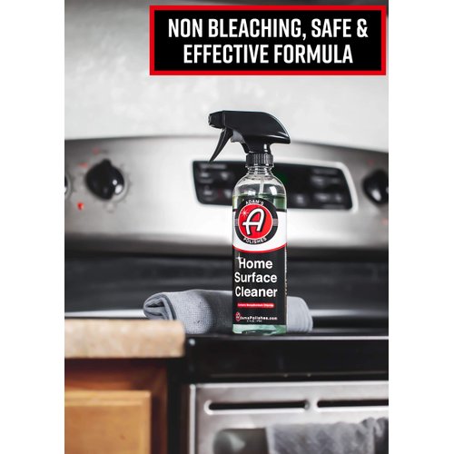 Adam's Polishes Home Surface Cleaner - Quickly, Safely Remove & Clean In Home Surfaces | Removes Odors, Non-Bleaching Formula For Kitchen, Bathroom, Floor & More | Contains Benzalkonium Chloride