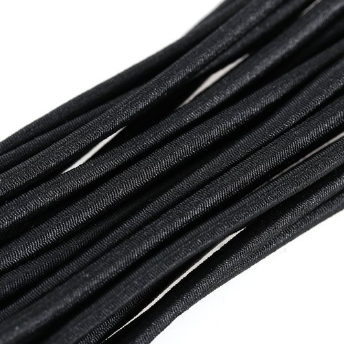 Frcolor Black Hair Hook Ponytail Holder with Hooks Elastic Hair Styling Rubber Bands, Pack of 20