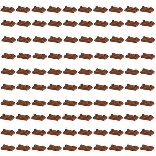 WW2 Toy Soldiers Brown Military Small Sandbags 100-Piece Set Compatible with Famous Building Blocks Brands