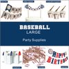 Happy Birthday Banner Baseball,Navy Blue,Red,White,Baseball Birthday Party Decorations