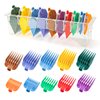 10 Professional Hair Clipper Guards Cutting Guides Fits for Most Wahl Clippers with Organizer, Color Coded Clipper Combs Replacement - 1/16" to 1"