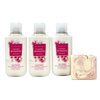 Bath & Body Works Cherry Blossom 3 Pack Daily Nourishing Body Lotion Bundle with a Himalayan Salts Springs Bar Soap - Full Size