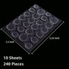 Laza 10 Sheets 240Pcs Ultra-Thin Clear Nail Adhesive Tabs 12 Sizes Waterproof Fake Nail Glue Sticker Super Sticky Nail Bond Double Sided Jelly Glue for Press On Nails Stickers Manicure Nail Glue Tabs