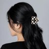 Chess Board Hair Clips for Women Small Size Cute Claw Clip for Girls Hair Clips Claw Black White Hair Accessories for Women Girls, 2 Pack